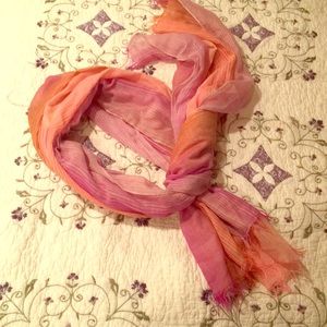 Summer draped pastel ombré scarf